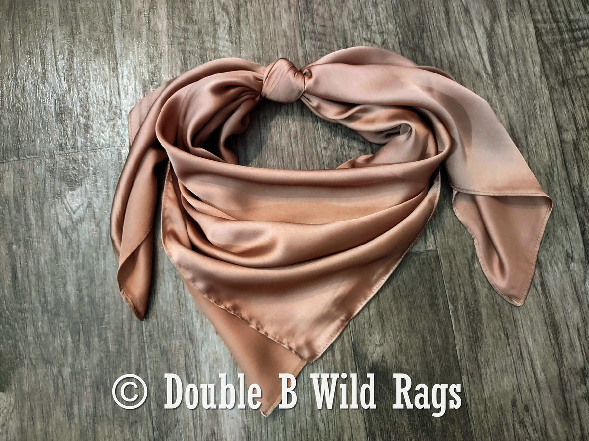 Wild Rag Light Sandalwood Brown Cowboy Western Neck Scarf Bandanna Double b Wild rags