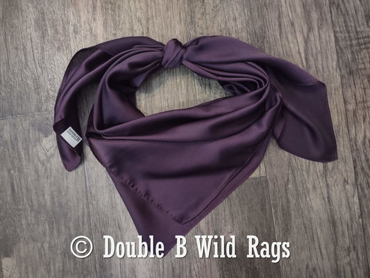 Wild Rag Dark Eggplant Purple Cowboy Western Neck Scarf Bandanna Double b Wild rags