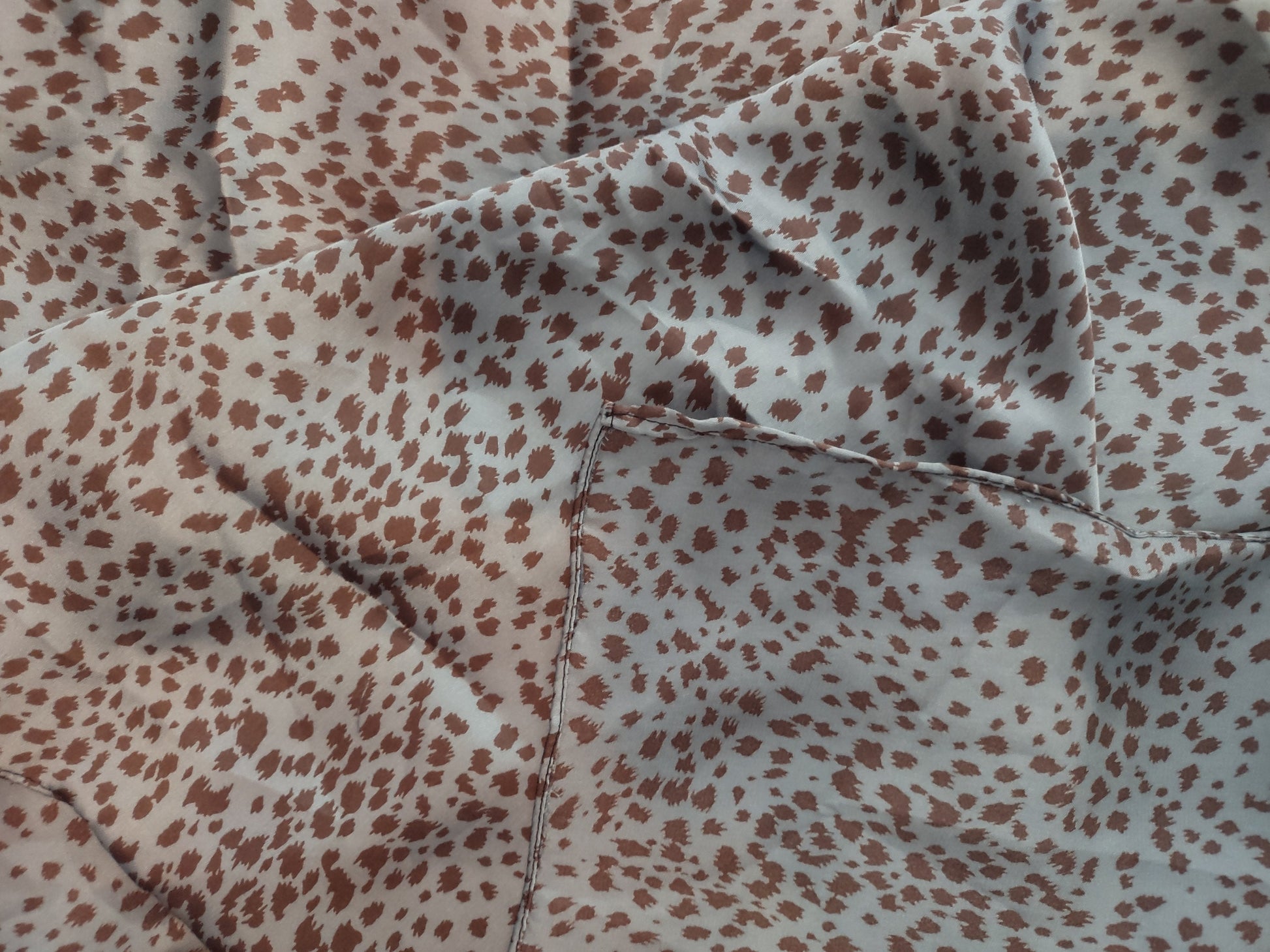 Wild Rag Dusty Blue and Brown Small Cheetah spots Western Cowboy Neck Scarf Bandana by Double B Wild Rags