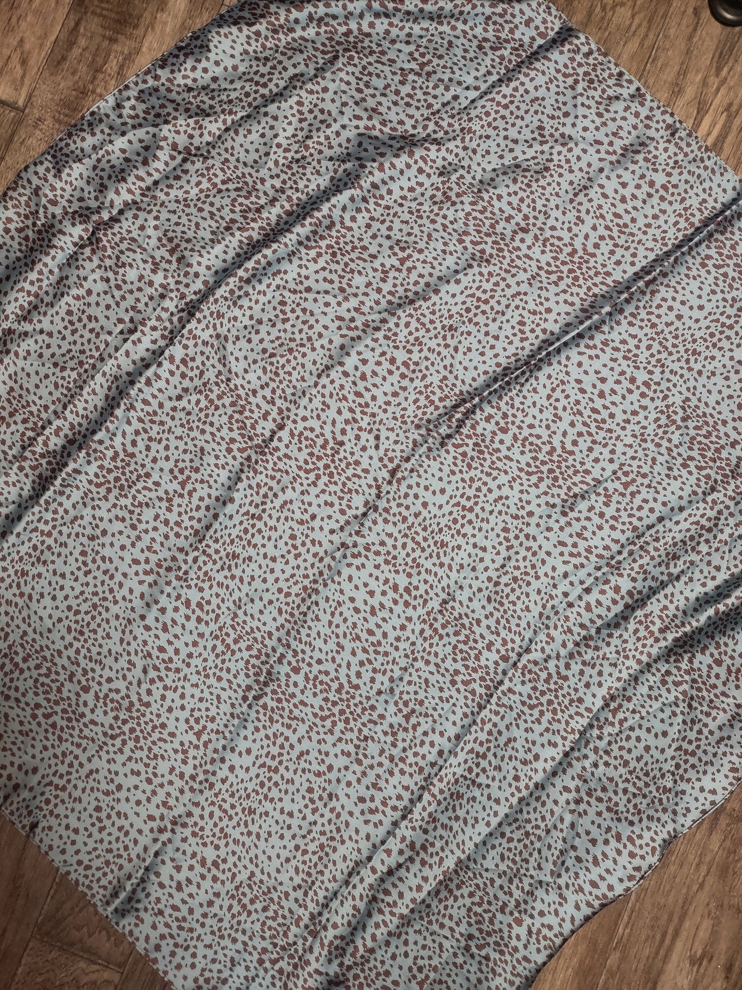 Wild Rag Dusty Blue and Brown Small Cheetah spots Western Cowboy Neck Scarf Bandana by Double B Wild Rags