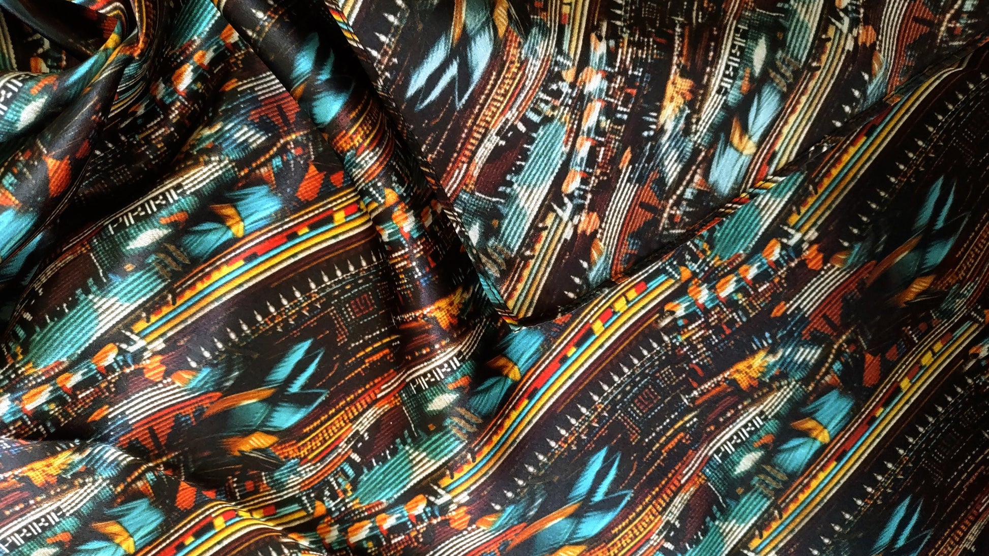 Wild Rag 100% SILK Seed Bead Native Style Cowboy Western Neck Scarf Bandanna by Double B Wild Rags