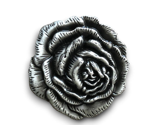 Wild Rag Scarf Slide Antique Silver or Copper Rose