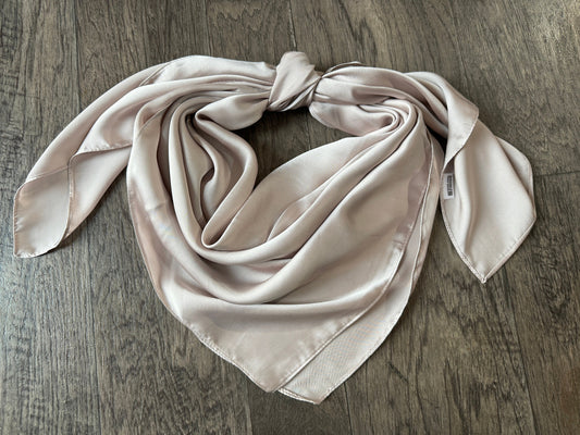 WILD RAG Ivory Taupe #15 Cowboy Western Neck Scarf Bandanna Double B Wild Rags