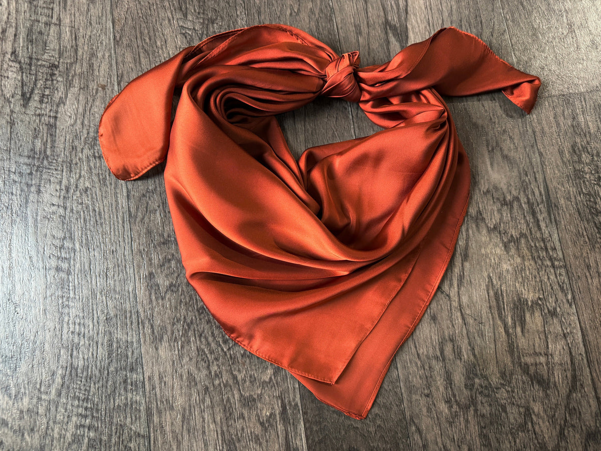 Cowboy Neck Rags Wild Rag Autumn Amber Rust #86 Cowboy Western Neck Scarf Bandanna by D ...