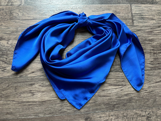 Wild Rag Lush Royal Blue Cowboy Western Neck Scarf Bandanna by Double B Wild Rags