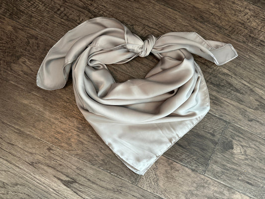 Wild Rag Light Grey Silver #23 Cowboy Western Neck Scarf Bandanna by Double B Wild Rags