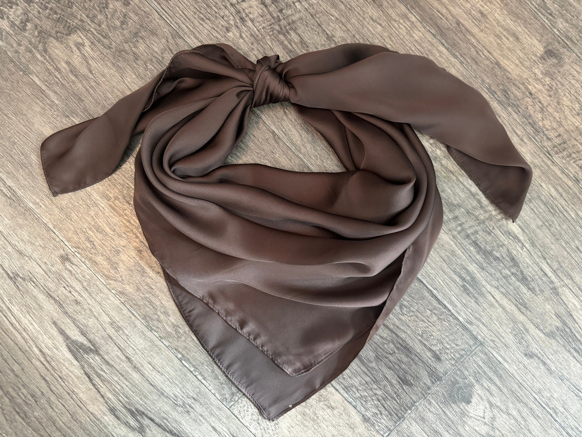 Wild Rag Dark Brown #51 Cowboy Western Neck Scarf Bandanna by Double B Wild Rags