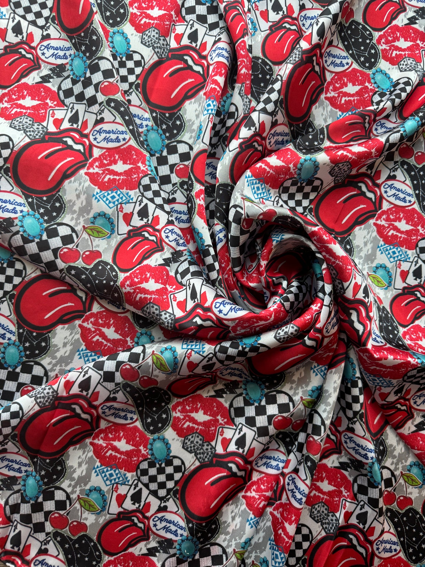 Wild Rag “American Made” truck hat patch style Cowboy Western Neck Scarf Bandanna by Double B Wild Rags