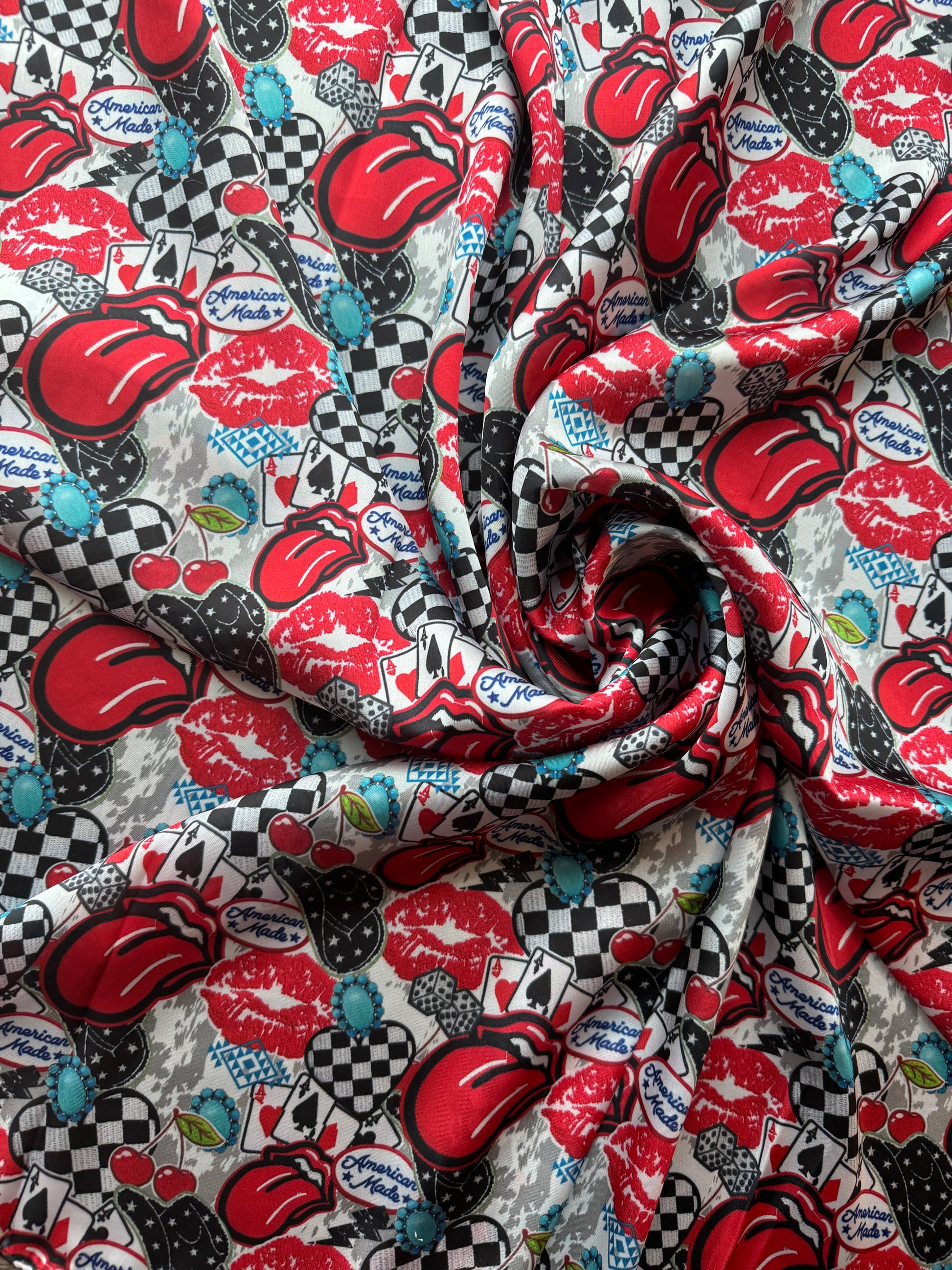 Wild Rag “American Made” truck hat patch style Cowboy Western Neck Scarf Bandanna by Double B Wild Rags