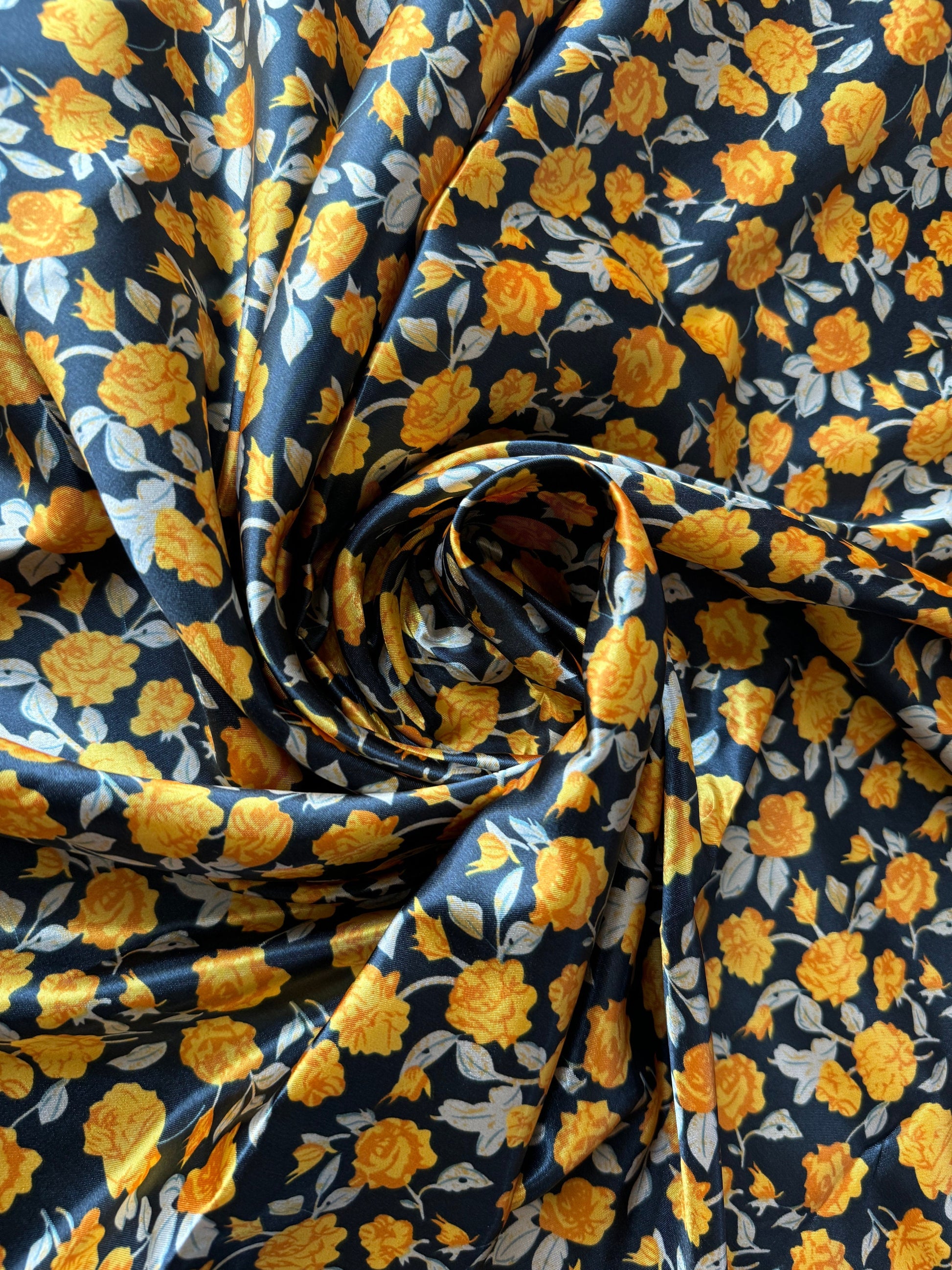 Wild Rag Texas Yellow Rose on Black Cowboy Western Neck Scarf Bandanna by Double B Wild Rags
