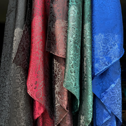 Wild Rag FLORAL JACQUARD red black blue brown green Cowboy Western Neck Scarf Bandanna by Double B Wild Rags