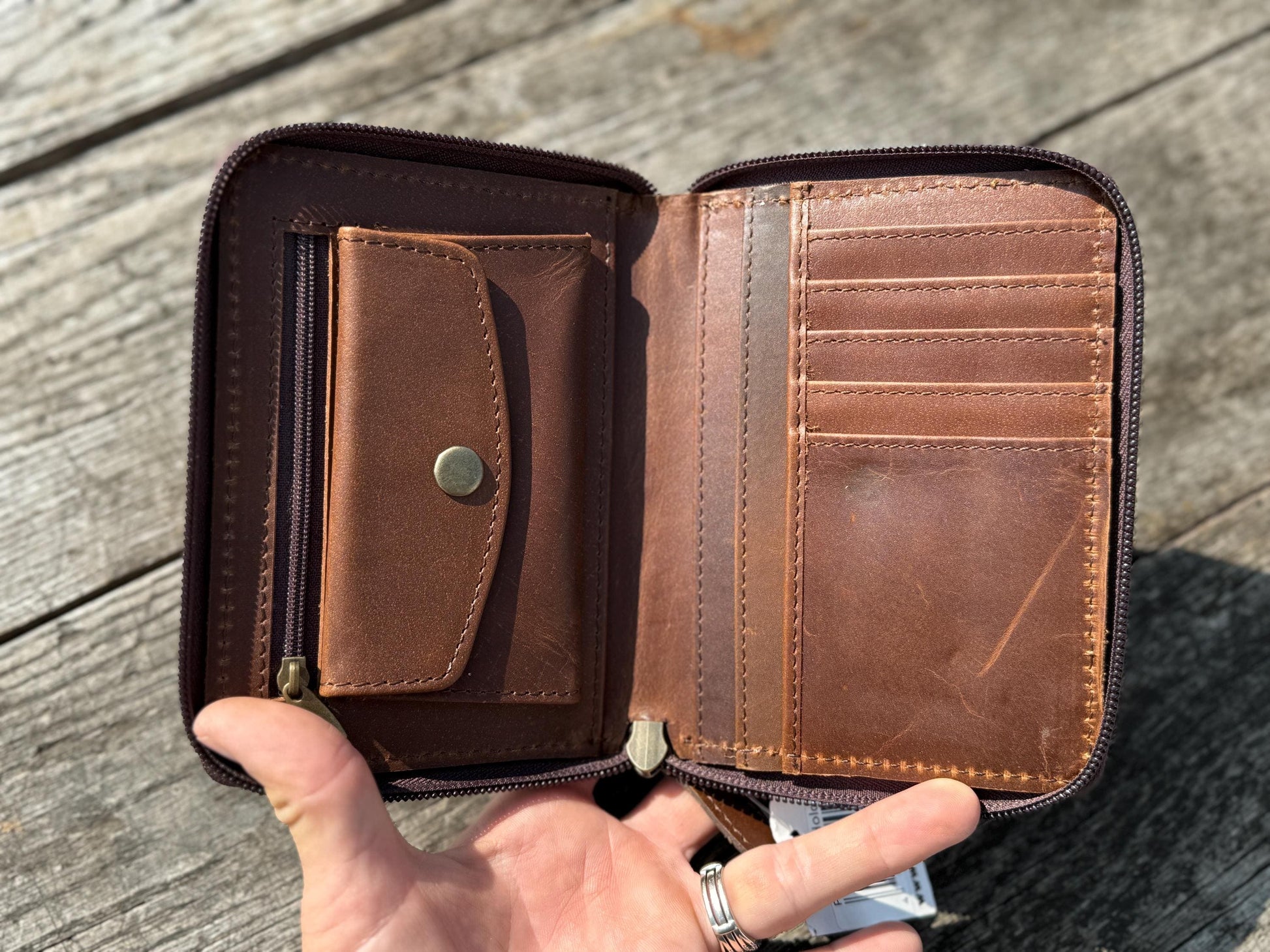 PASSPORT Wallet or Cover western tooled floral feather leather details by Double B Wild Rags