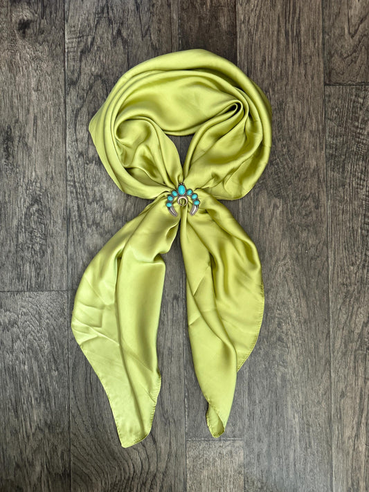 Wild Rag Island Lime Green Cowboy Western Neck Scarf Bandanna by Double B Wild Rags