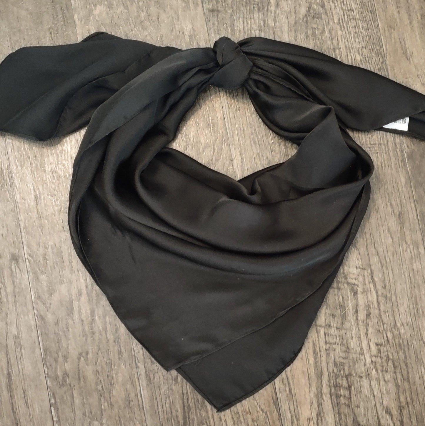 Wild Rag Solid Black Western Cowboy Neck Scarf Bandanna by Double B Wild Rags