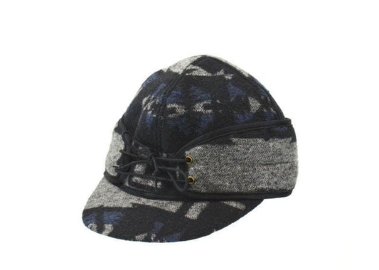Stockman's Wool Hat NAVY BLUE Aztec Pattern Railroad cattleman's Cowboy winter hat Men's Women's