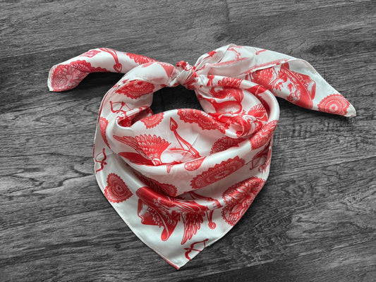 100% Silk Wild Rag Valentine's Cowboy Scarf