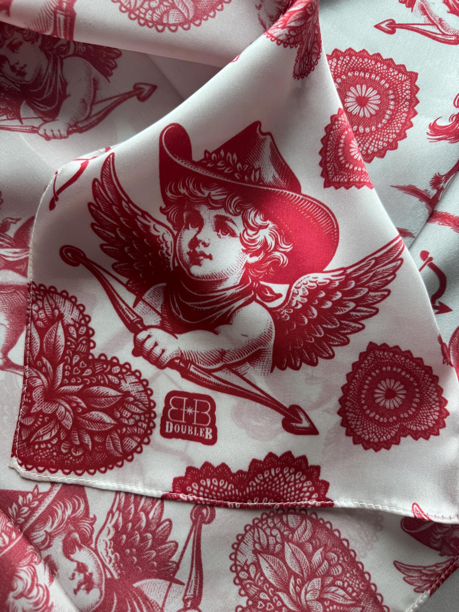 100% Silk Wild Rag Valentine's Cowboy Scarf