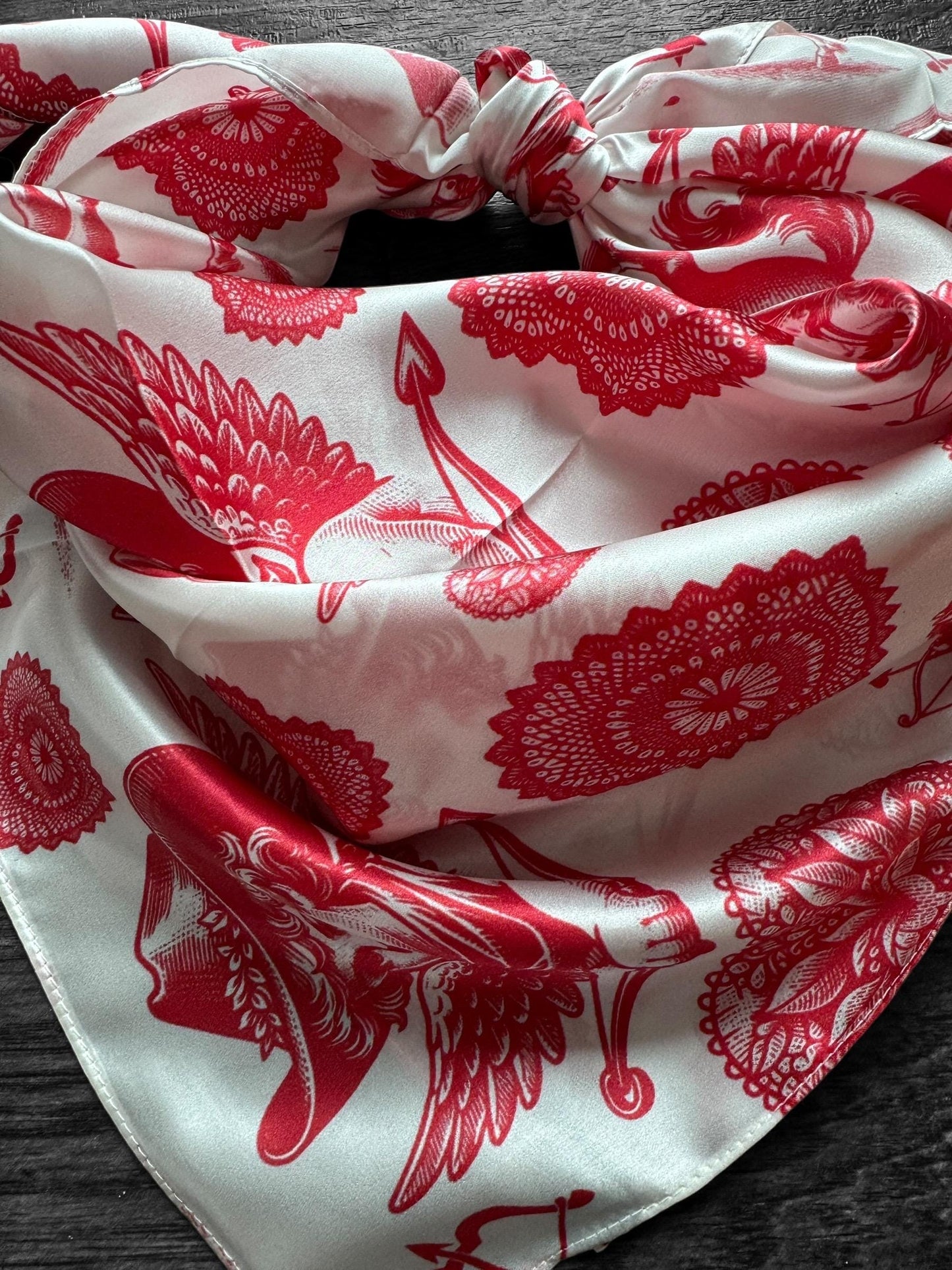 100% Silk Wild Rag Valentine's Cowboy Scarf