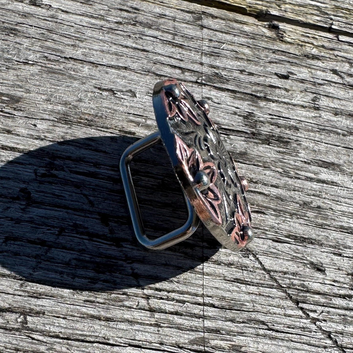 Wild Rag Slide Concho Floral Copper edge by Double B Wild Rags