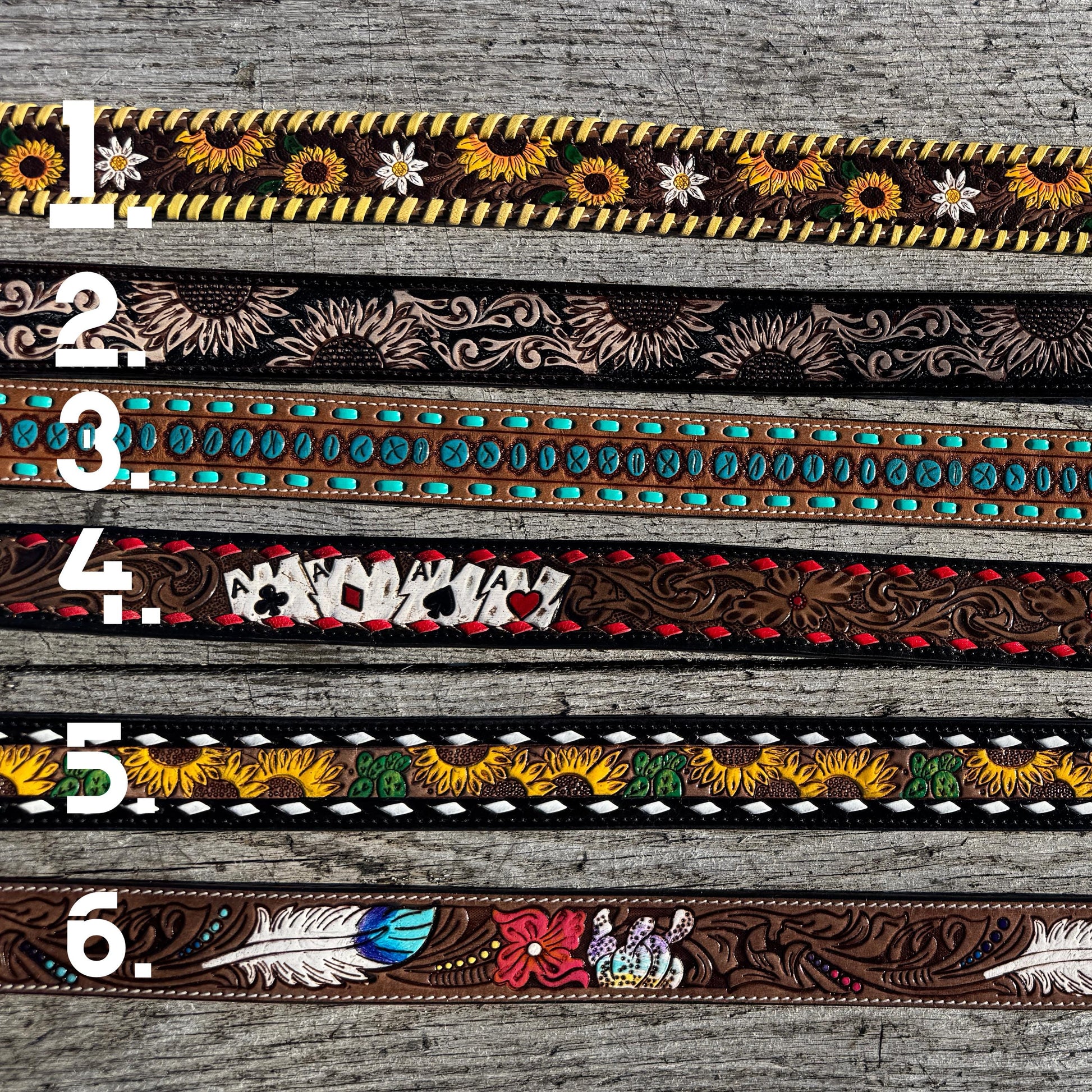 Western purse shoulder strap Cowhide tooled leather by Double B Wild Rags