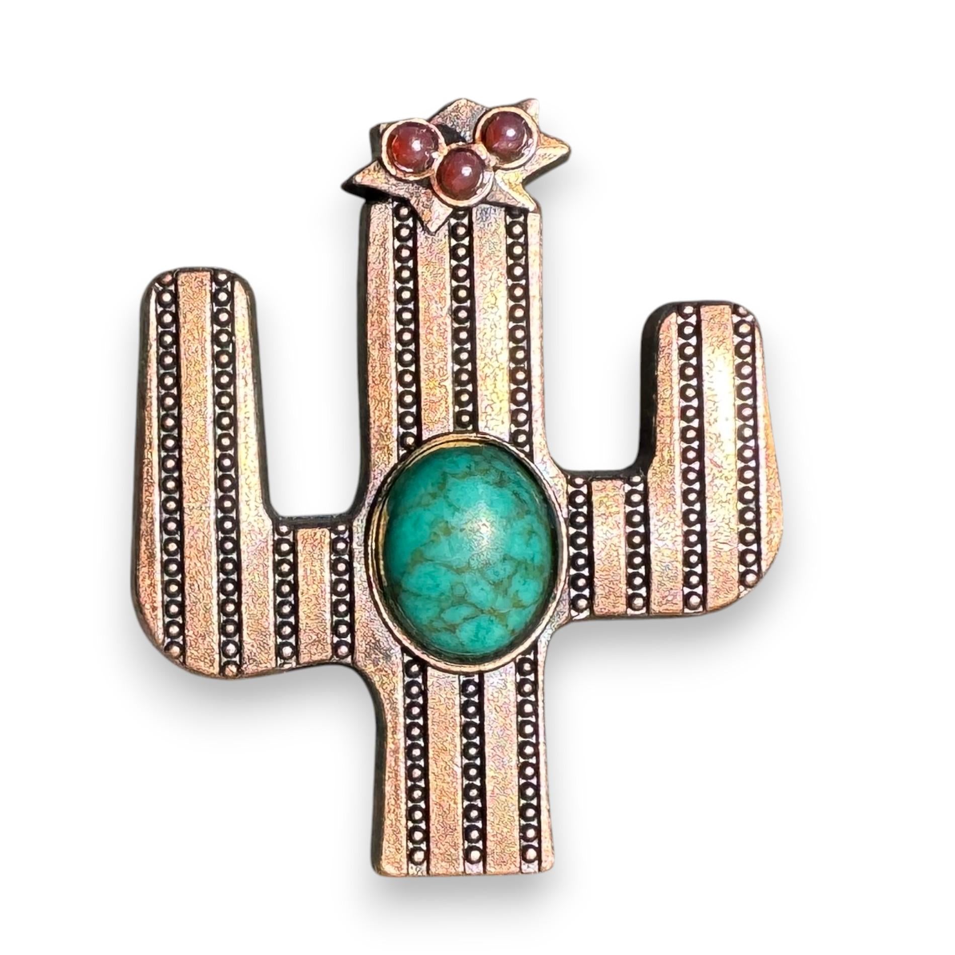 Wild Rag SLIDE 508 Slide 1.5" Cactus w/ stone or silhouette Concho Scarf Slide