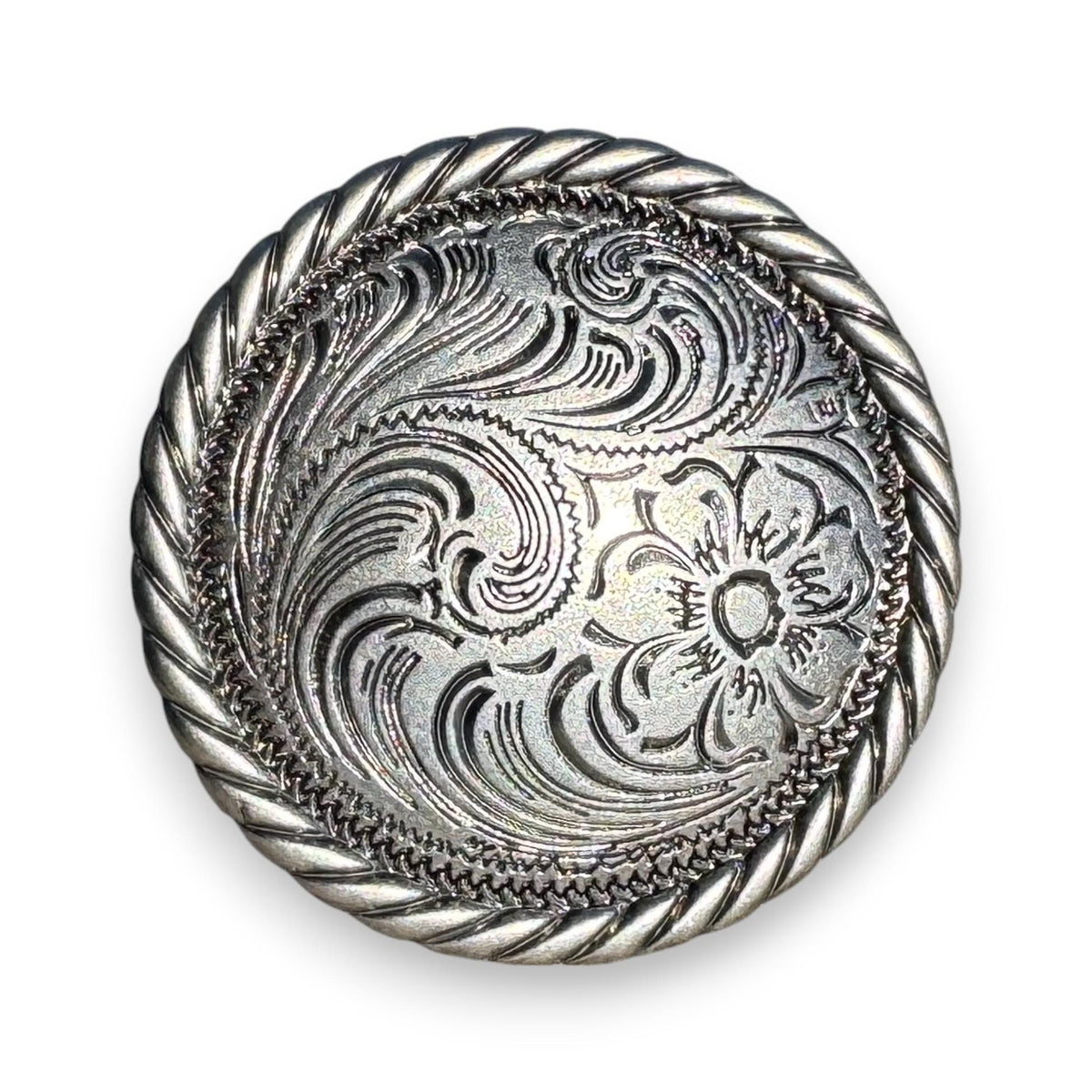 Wild Rag Scarf Slide Antique Silver Cactus, Arrows, or Floral details with rope edge Concho from Double B Wild Rags