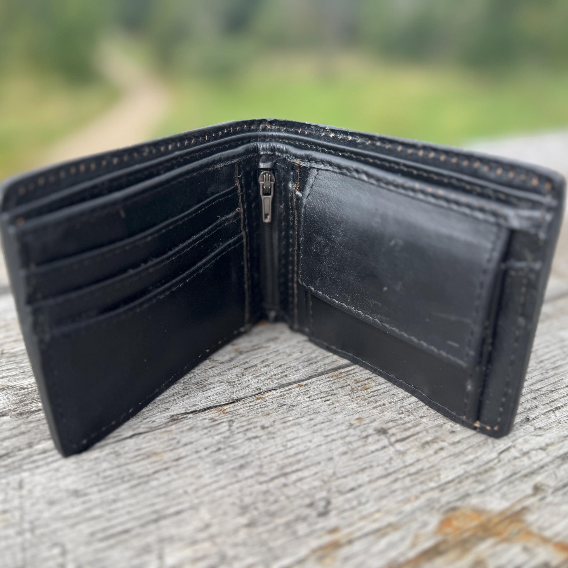 Men’s Western bi-fold wallet with floral designs by Double B Wild Rags