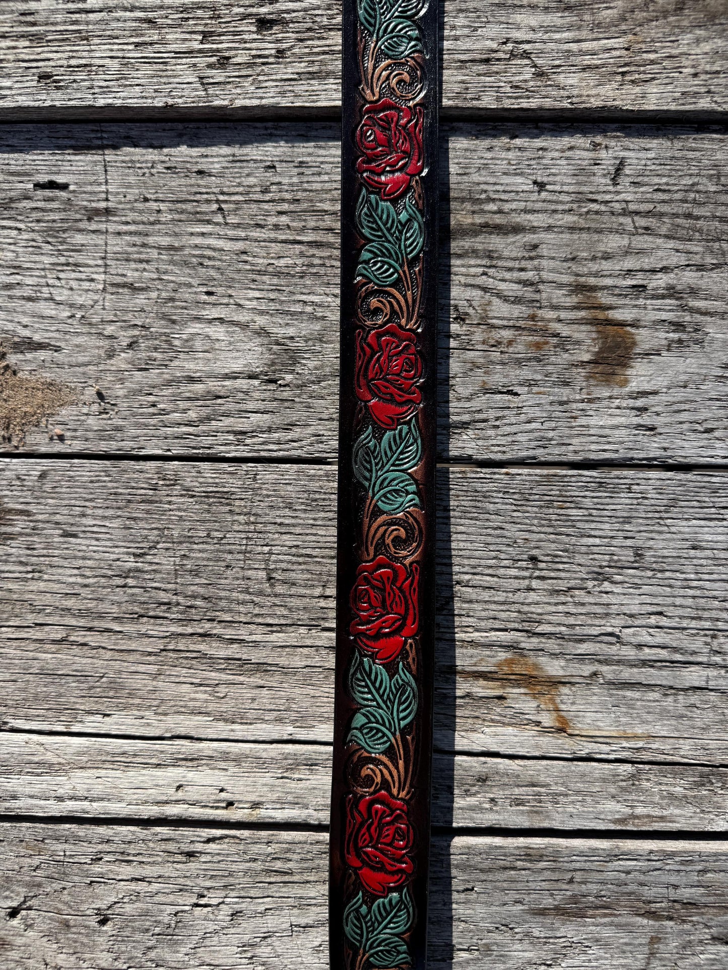 Western purse shoulder strap with roses by Double B Wild Rags