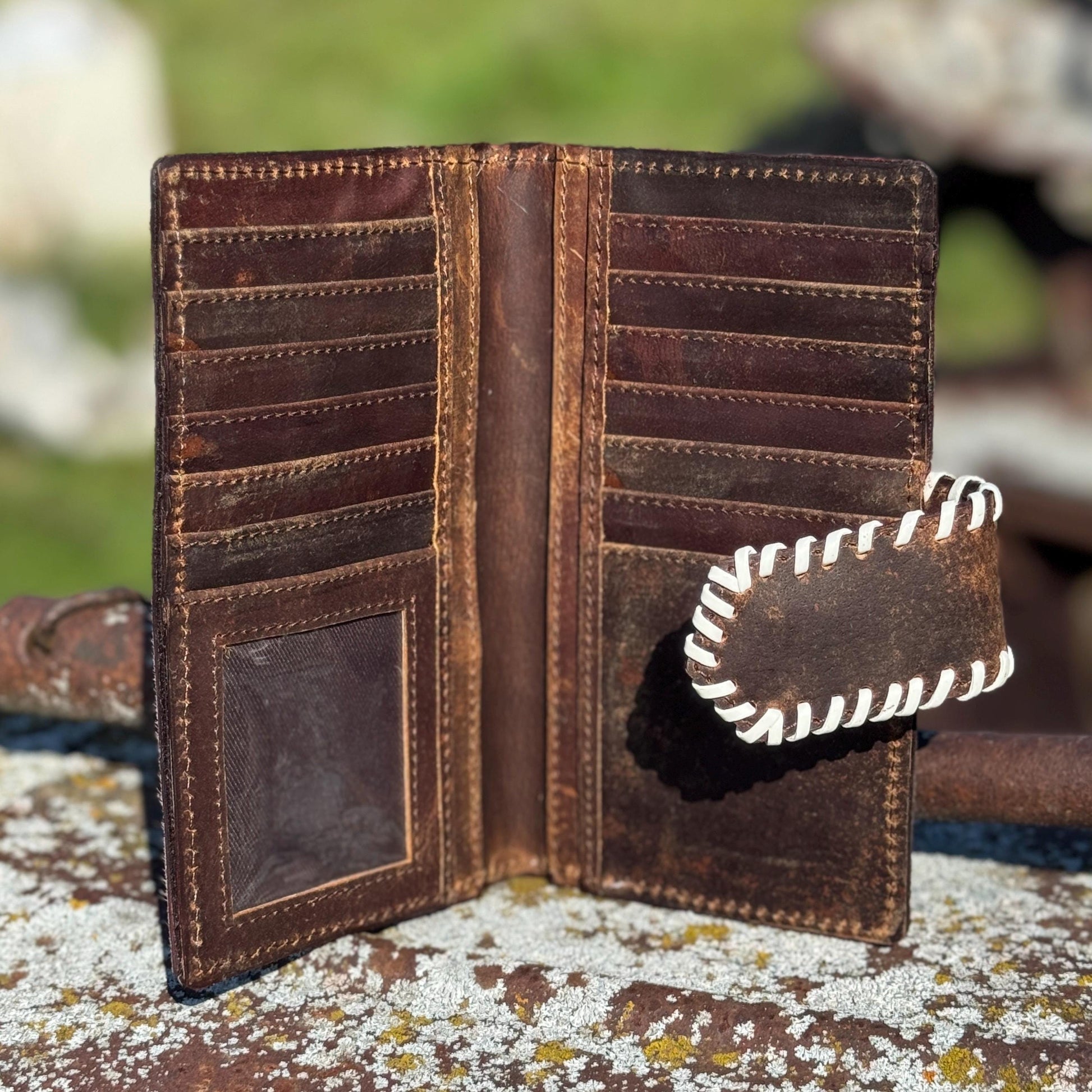 Brown Genuine Western Cowhide Leather Purse with fringe by Double B Wild Rags