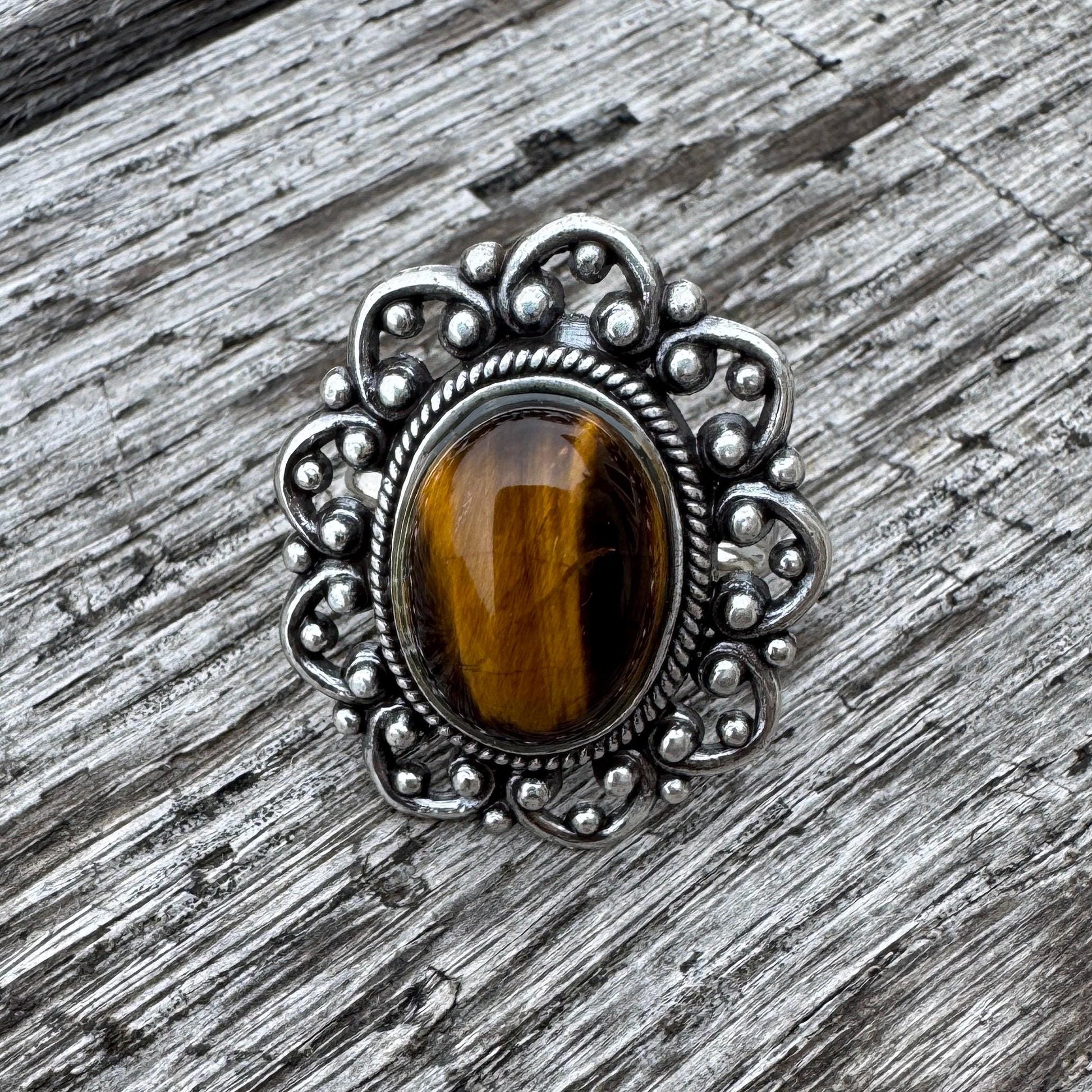 Wild Rag Scarf Slide Oval Vintage Tiger Eye Opal or Crystal by Double B Wild Rags