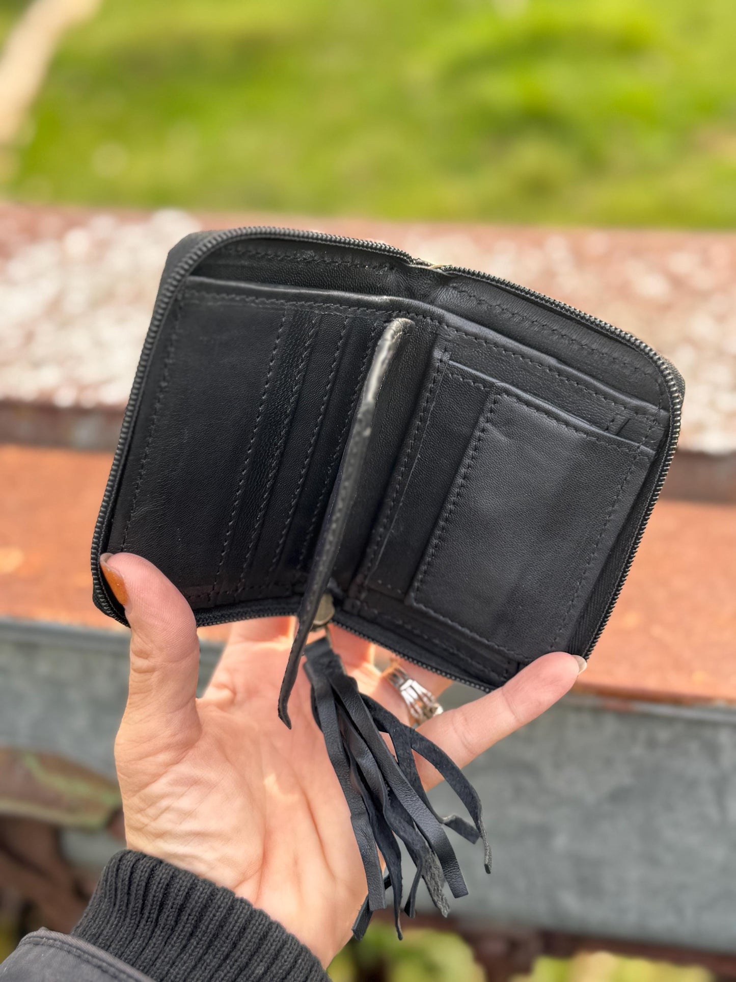 Black and White Checkered Small Wallet by Double B Wild Rags