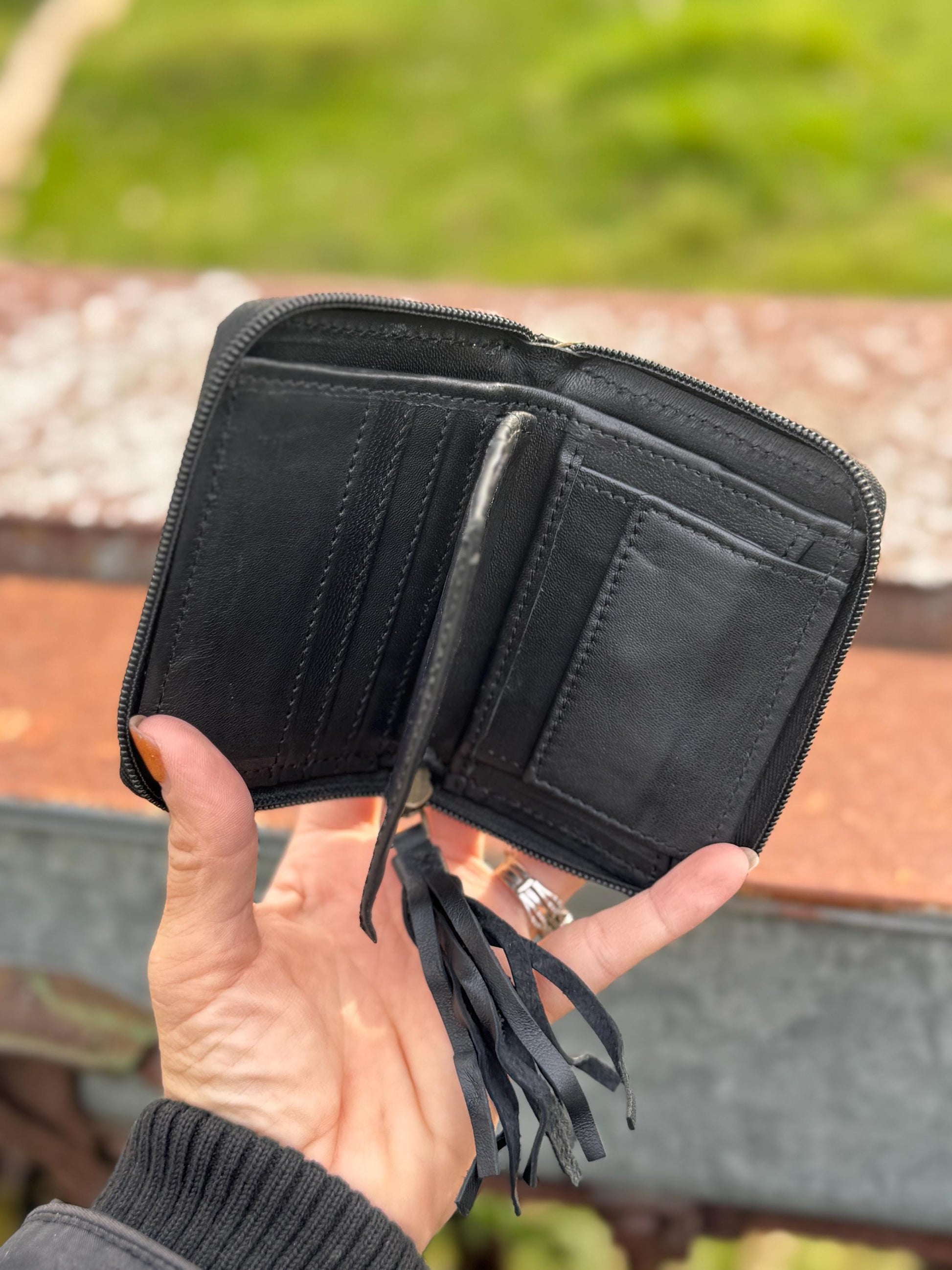 Black and White Checkered Small Wallet by Double B Wild Rags