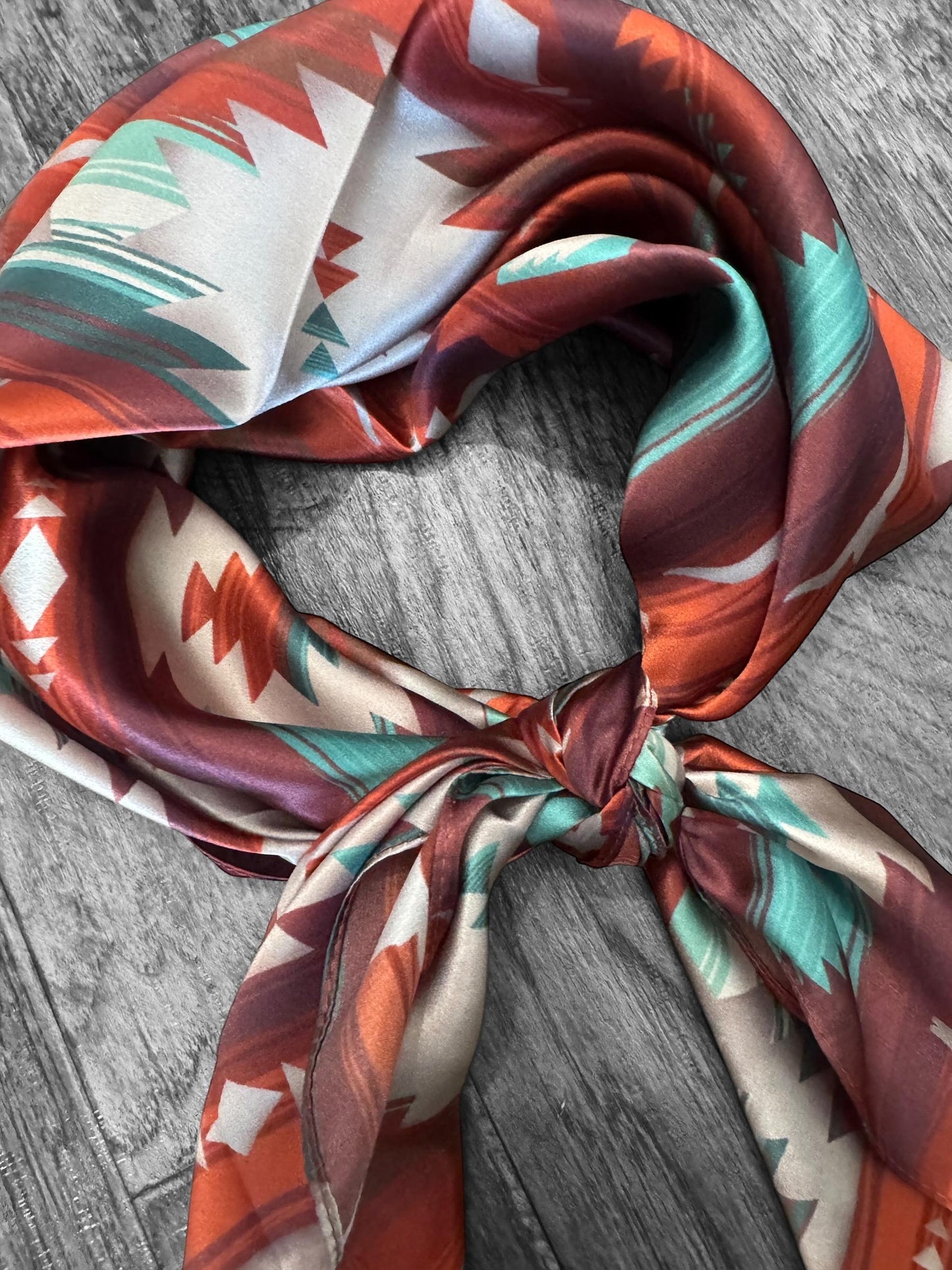 100% Silk Wild Rag Southwest Serape Longhorn by Double B Wild Rags