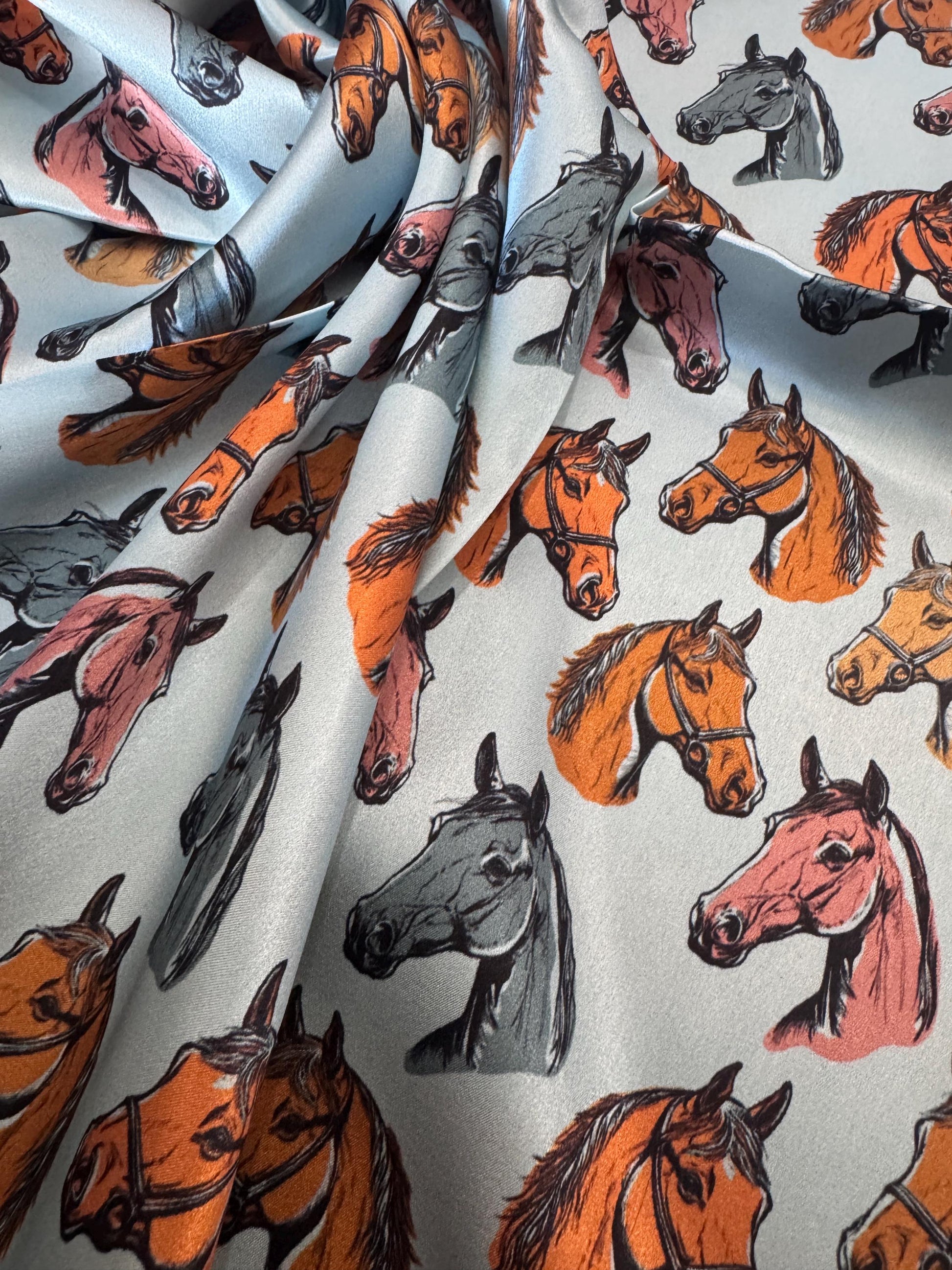 100% Silk Wild Rag Western Color Pop Horse by Double B Wild Rags