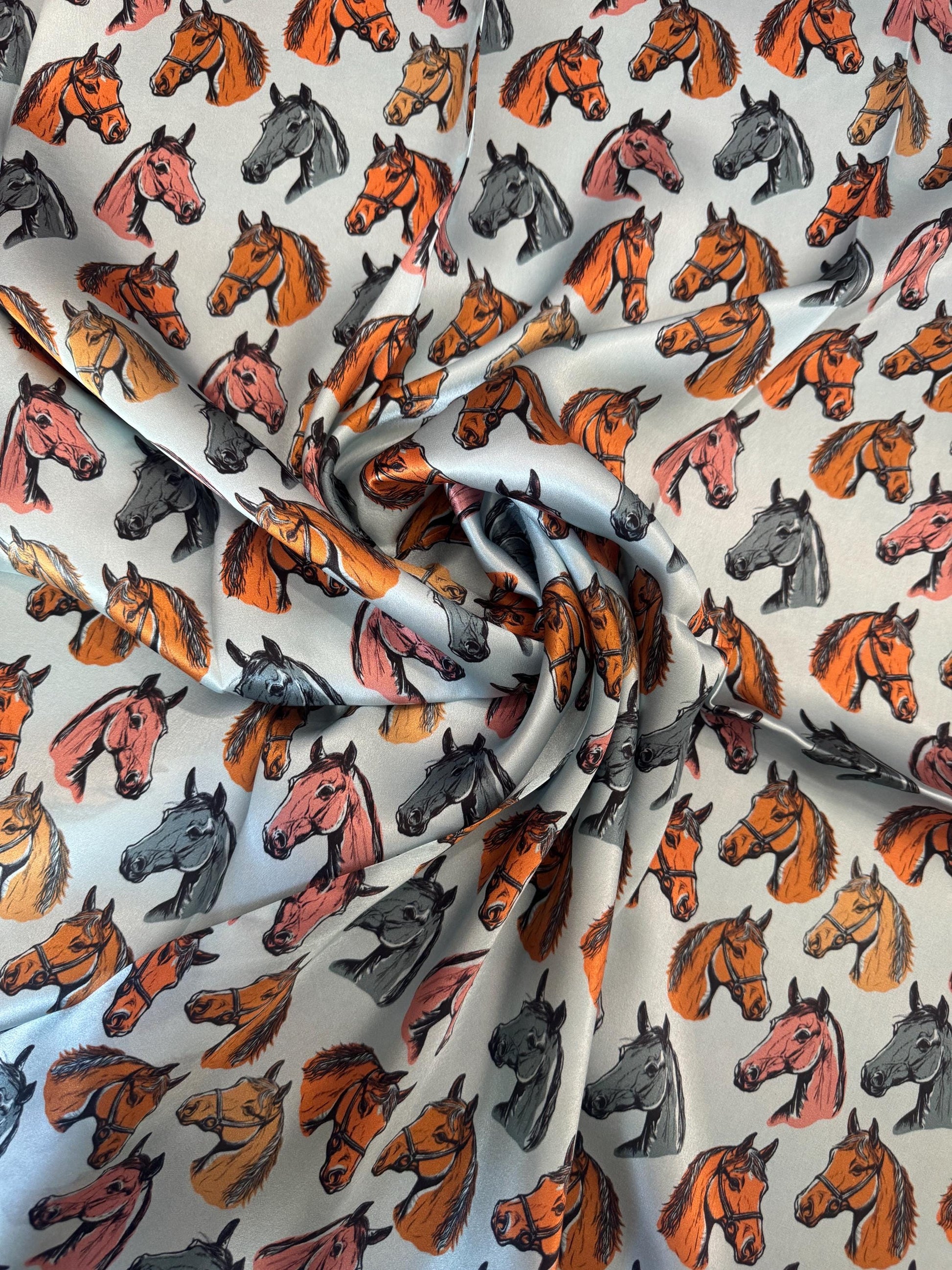 100% Silk Wild Rag Western Color Pop Horse by Double B Wild Rags