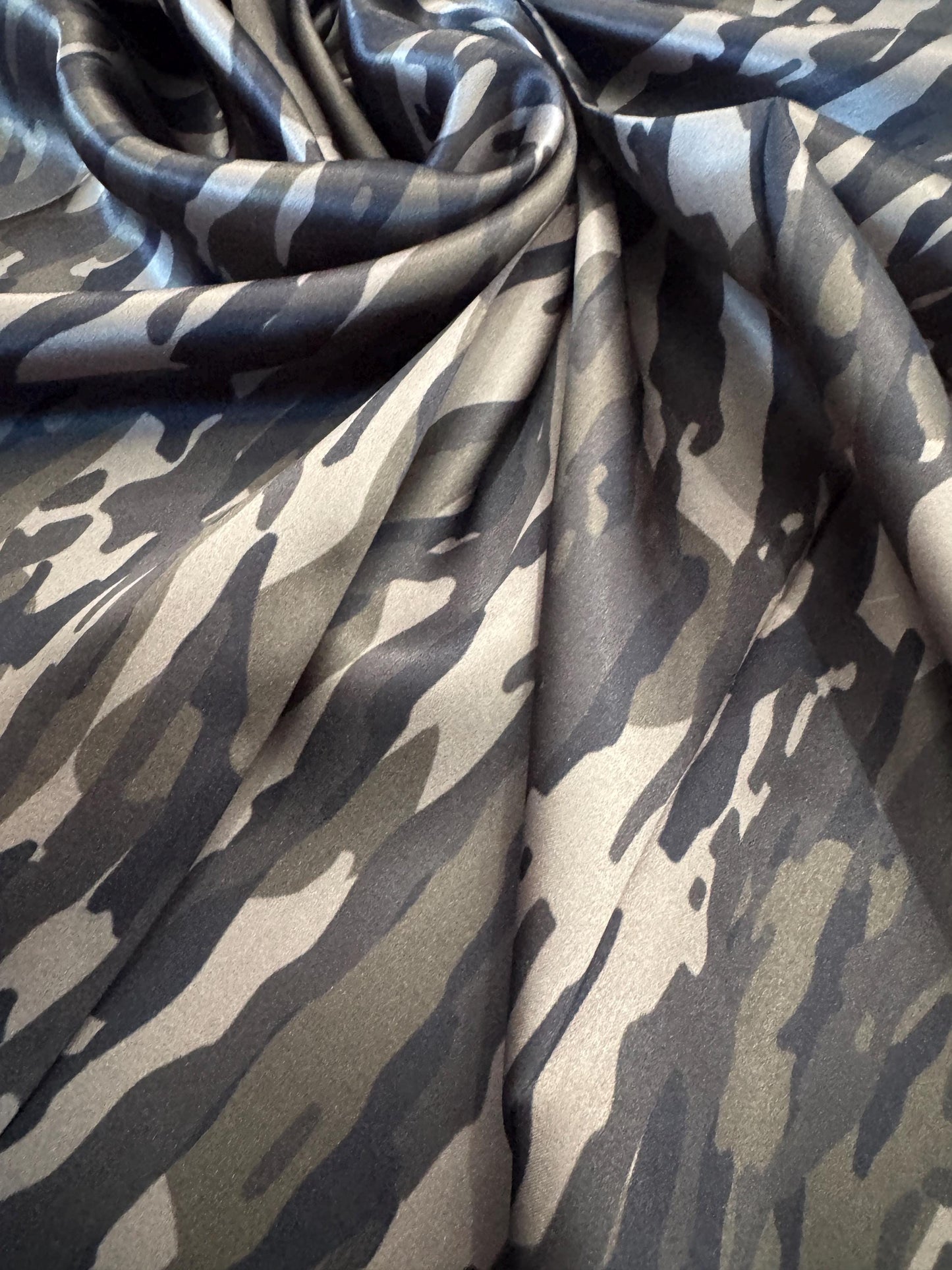 100% Silk Wild Rag Retro Vintage Swamp Camouflage by Double B Wild Rags
