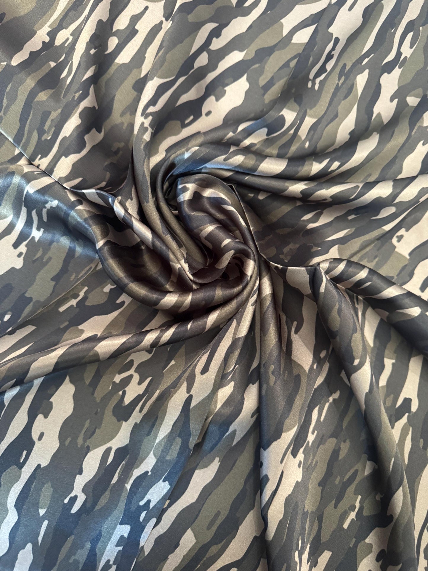 100% Silk Wild Rag Retro Vintage Swamp Camouflage by Double B Wild Rags