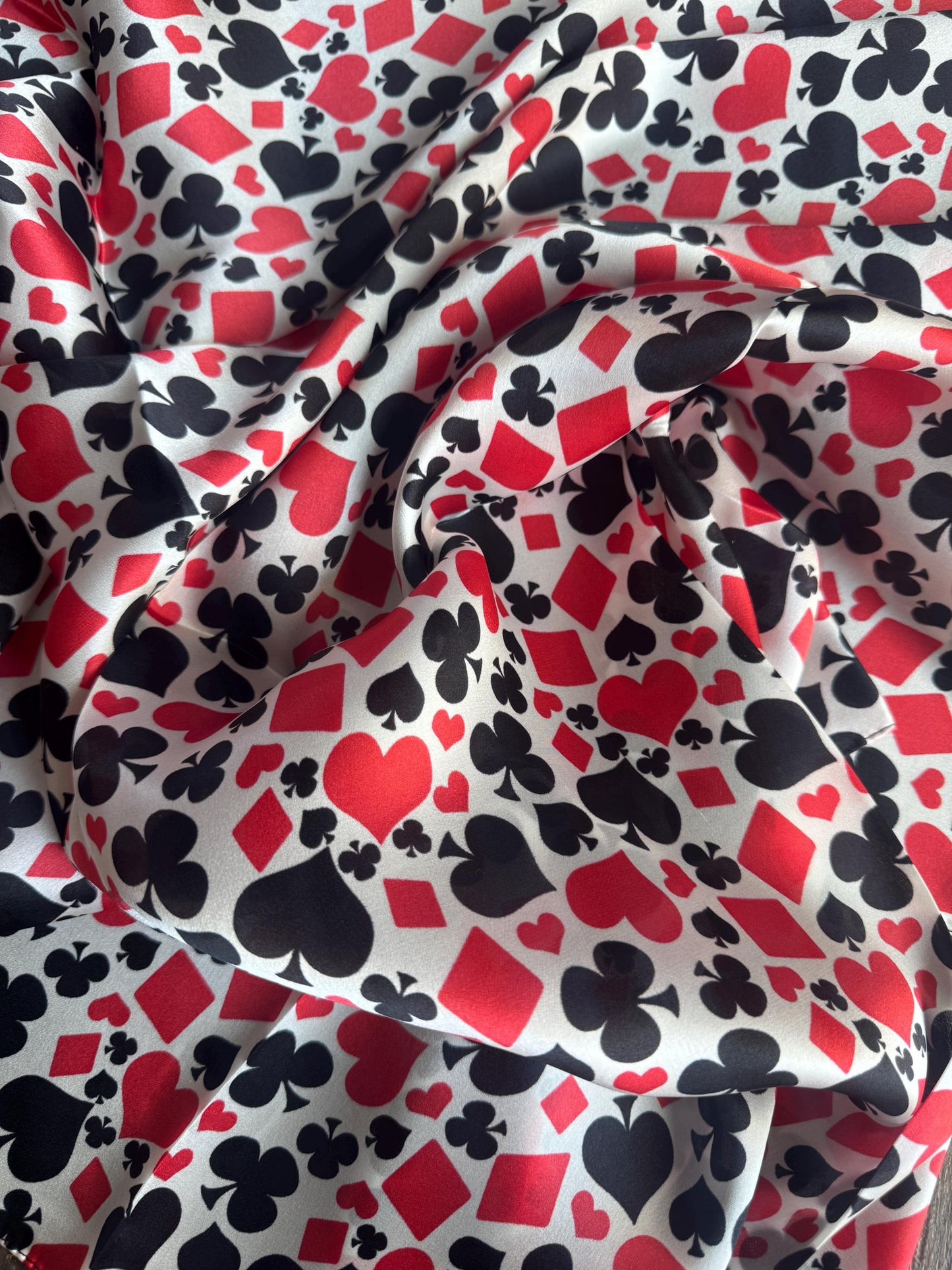 100% Silk Wild Rag Card Suits by Double B Wild Rags