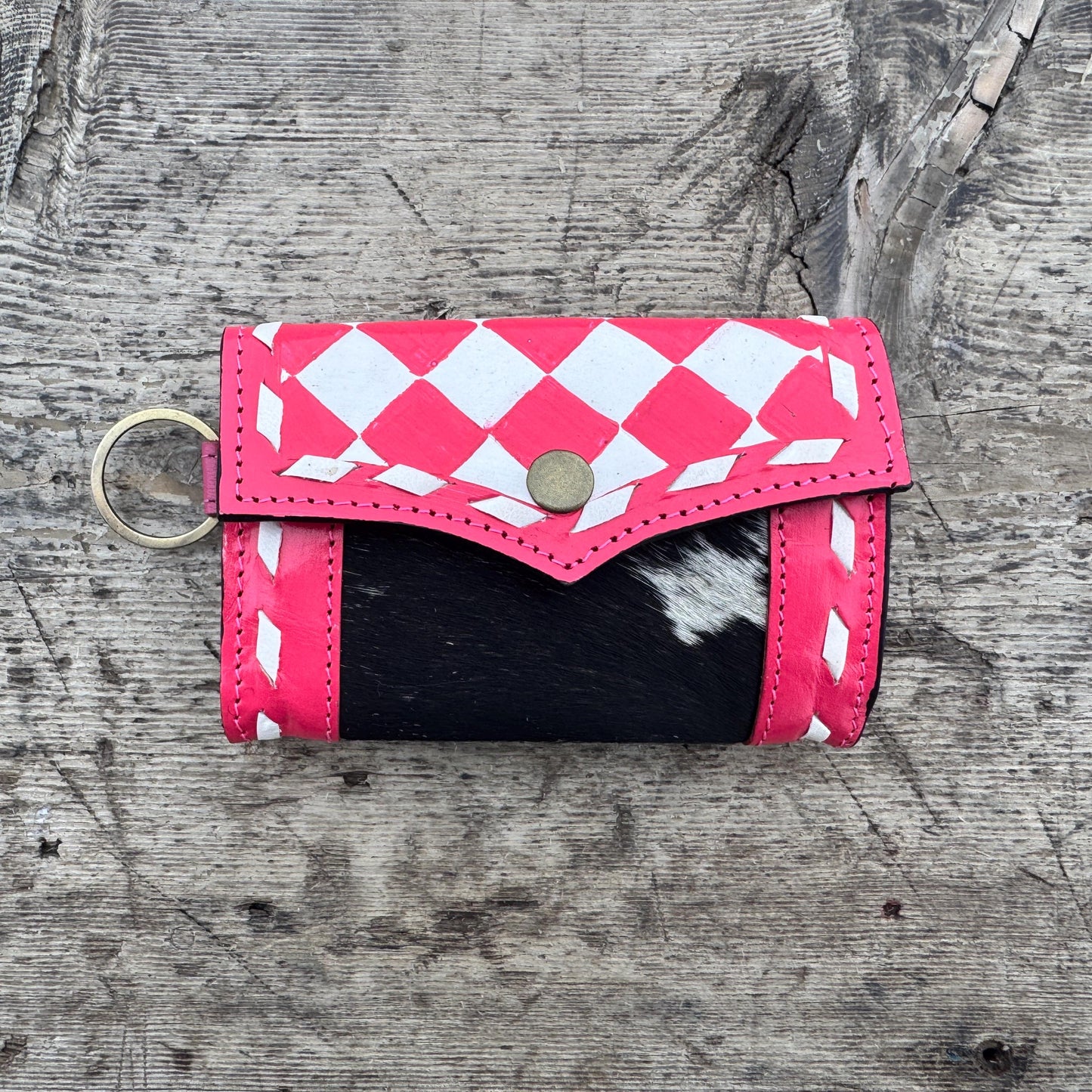 Black Pink or Brown Checkered Small Wallet by Double B Wild Rags