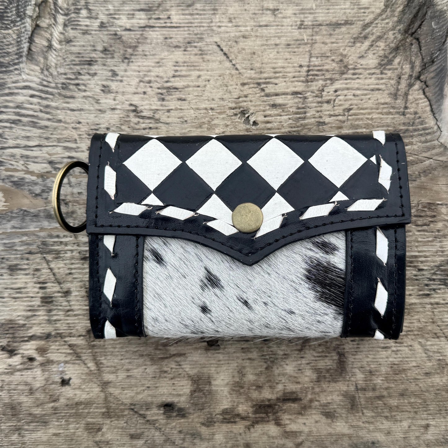 Black Pink or Brown Checkered Small Wallet by Double B Wild Rags