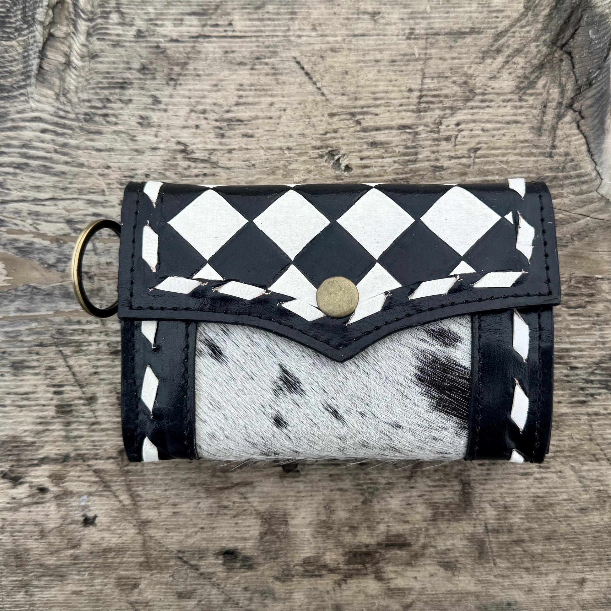 Black Pink or Brown Checkered Small Wallet by Double B Wild Rags