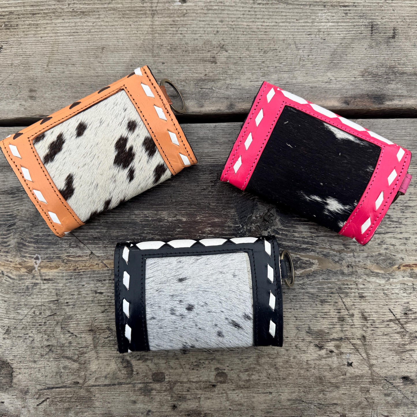 Black Pink or Brown Checkered Small Wallet by Double B Wild Rags