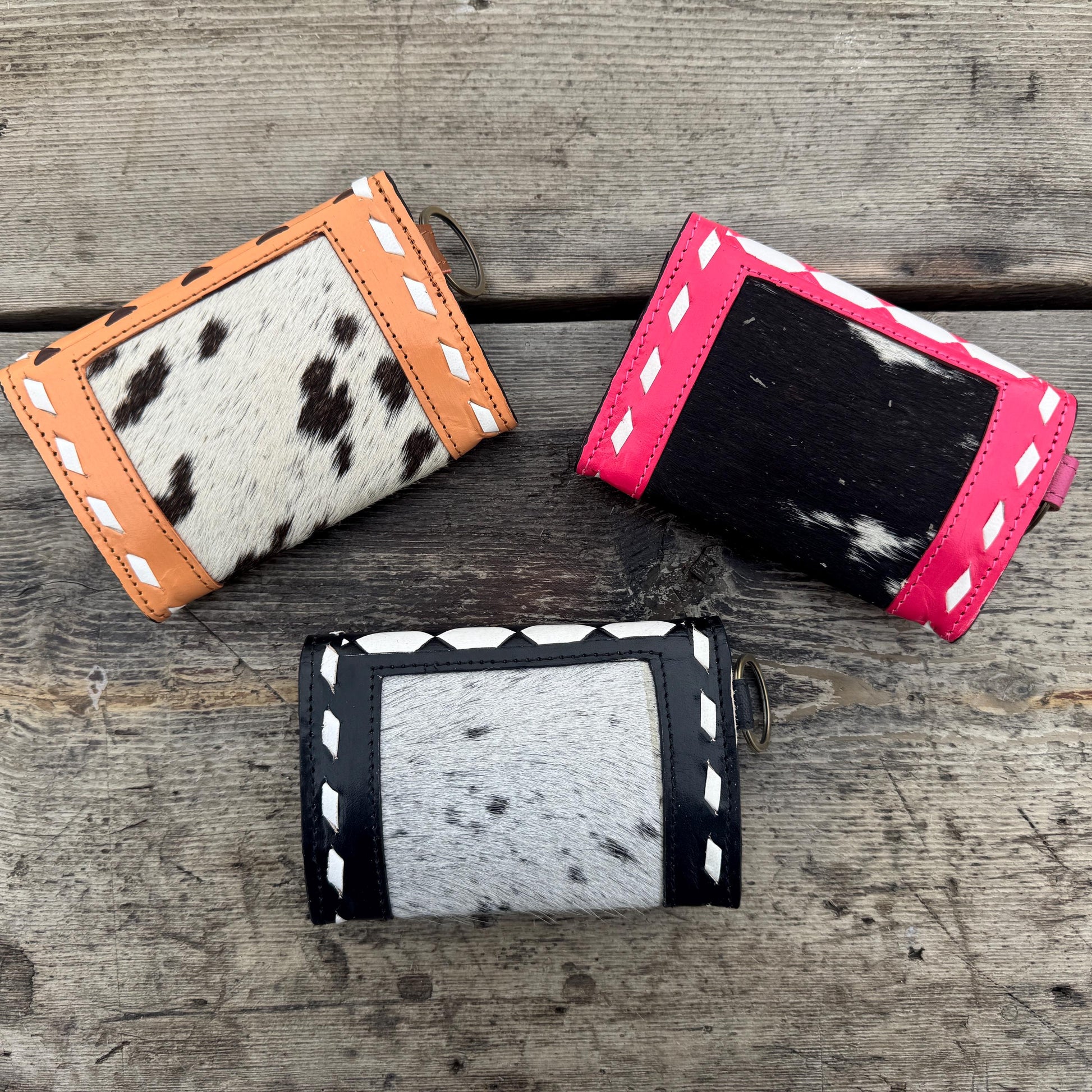 Black Pink or Brown Checkered Small Wallet by Double B Wild Rags