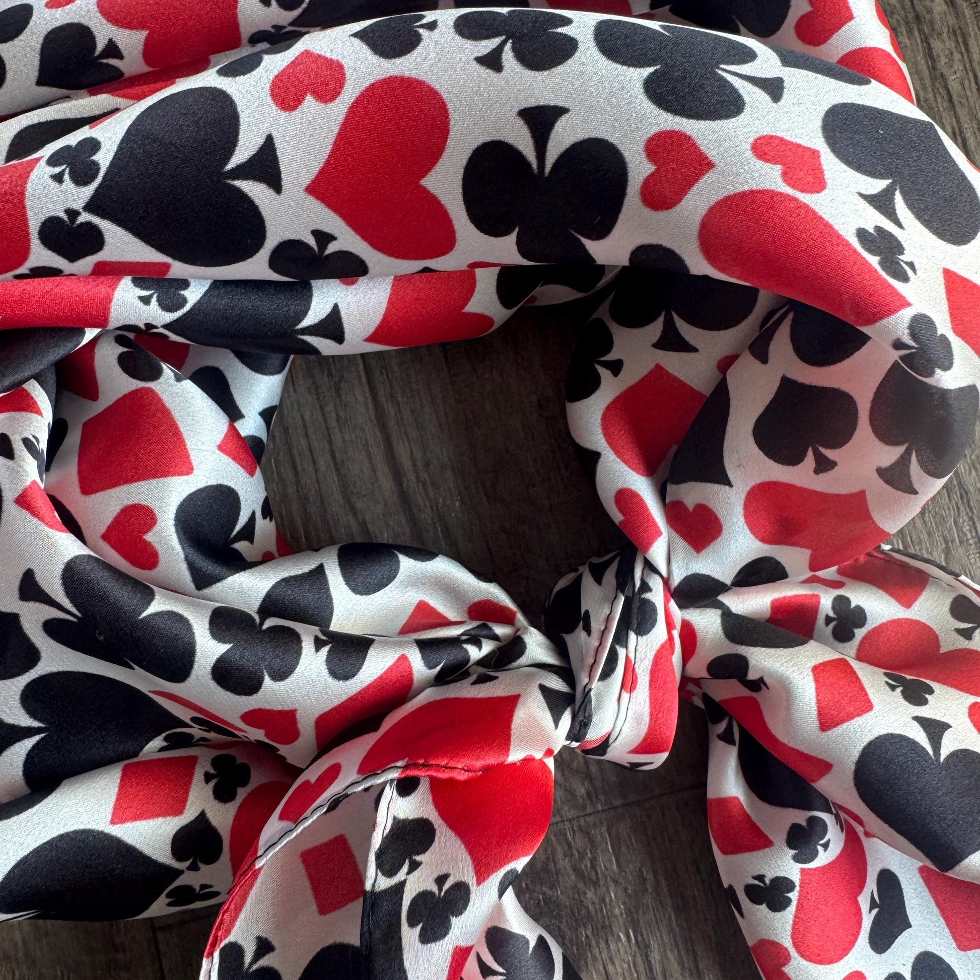100% Silk Wild Rag Card Suits by Double B Wild Rags