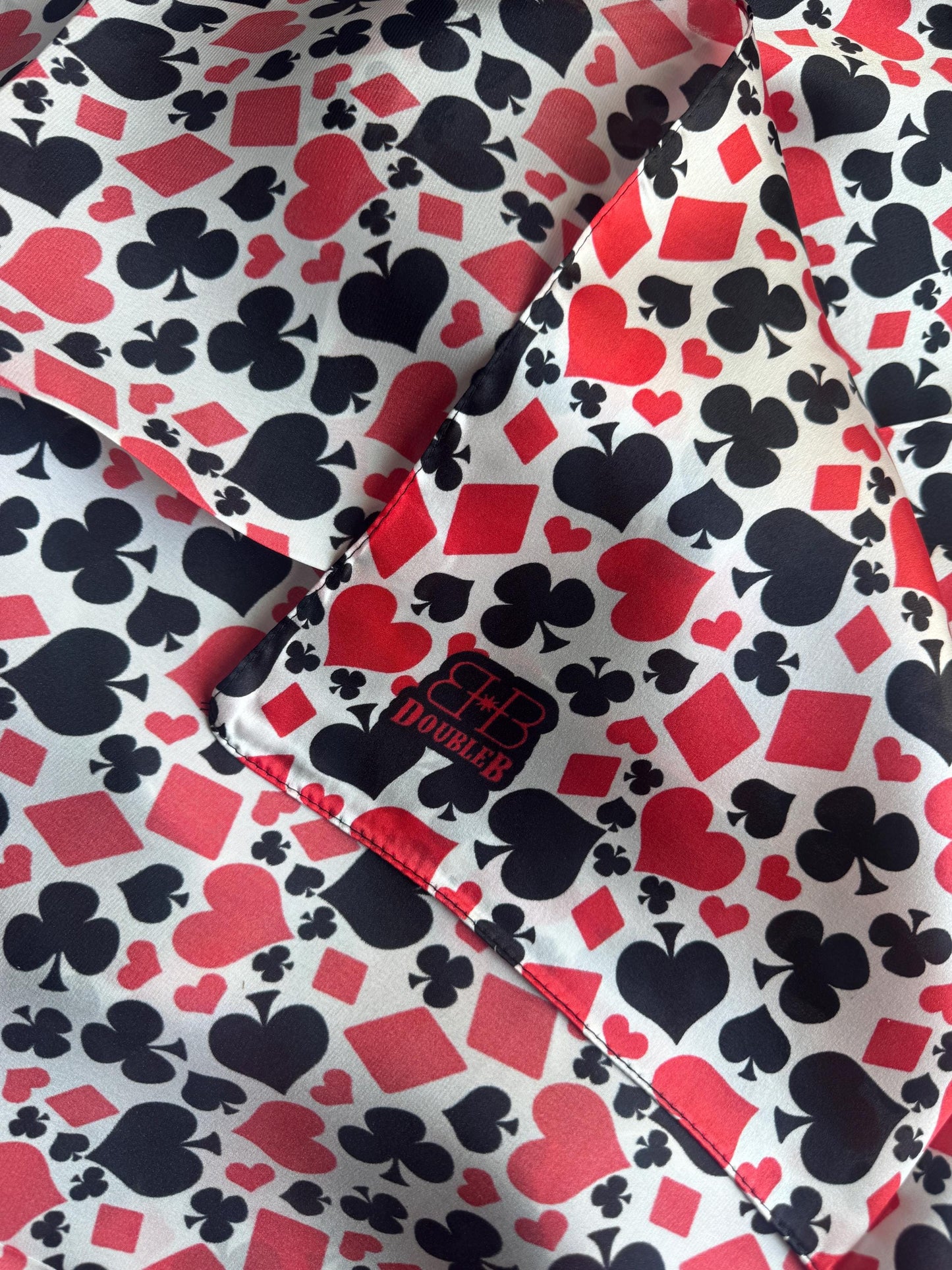 100% Silk Wild Rag Card Suits by Double B Wild Rags