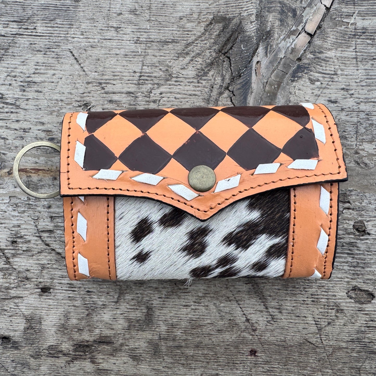 Black Pink or Brown Checkered Small Wallet by Double B Wild Rags