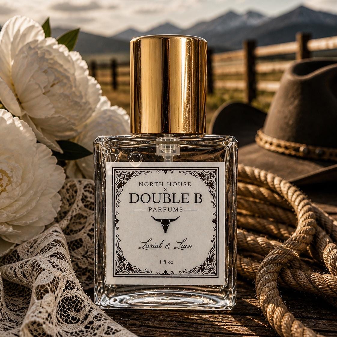 Lariat and Lace perfume phthalate free fragrance spray or roller by Double B
