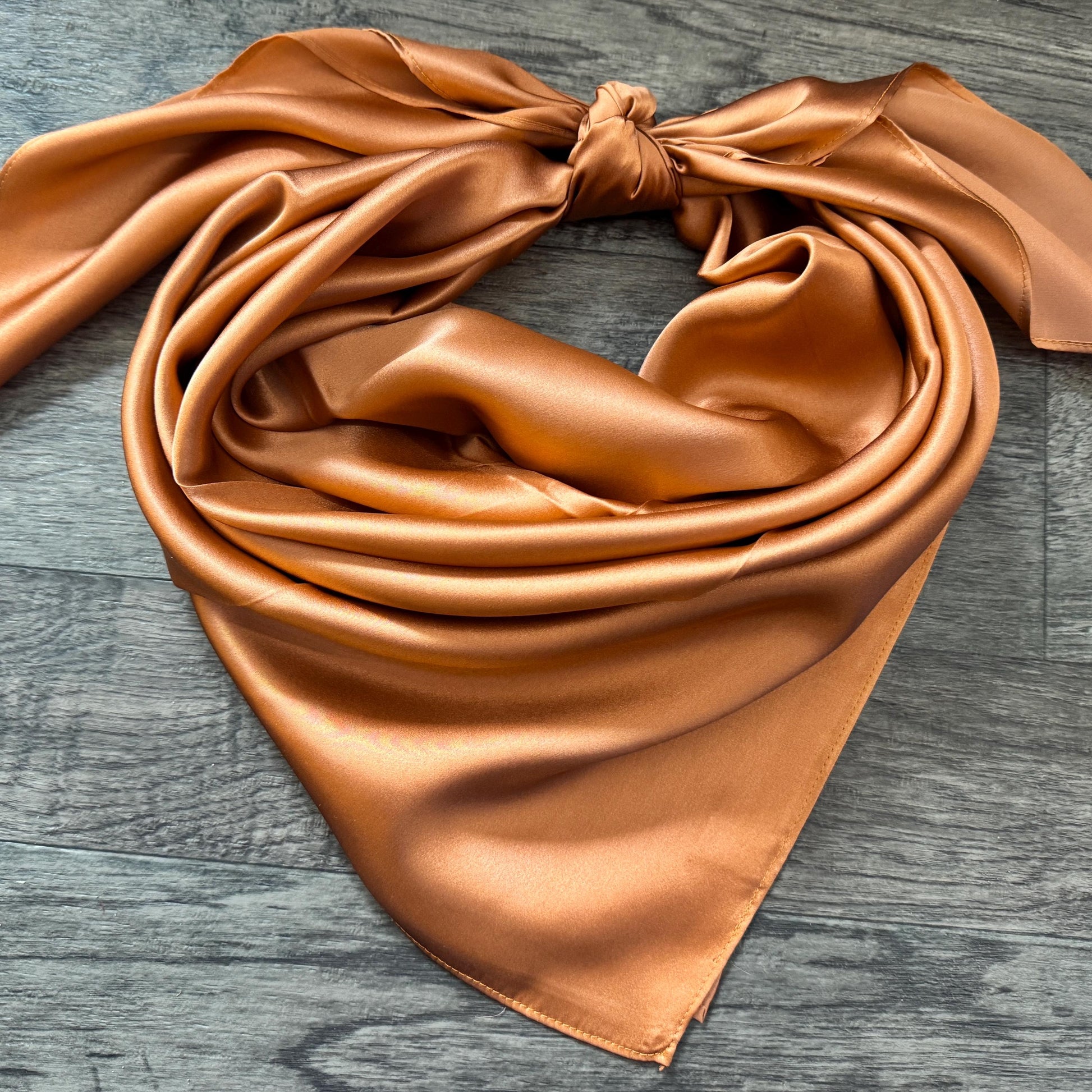 100% Silk Wild Rag Solid Color Black Navy Green Red Orange by Double B Wild Rags