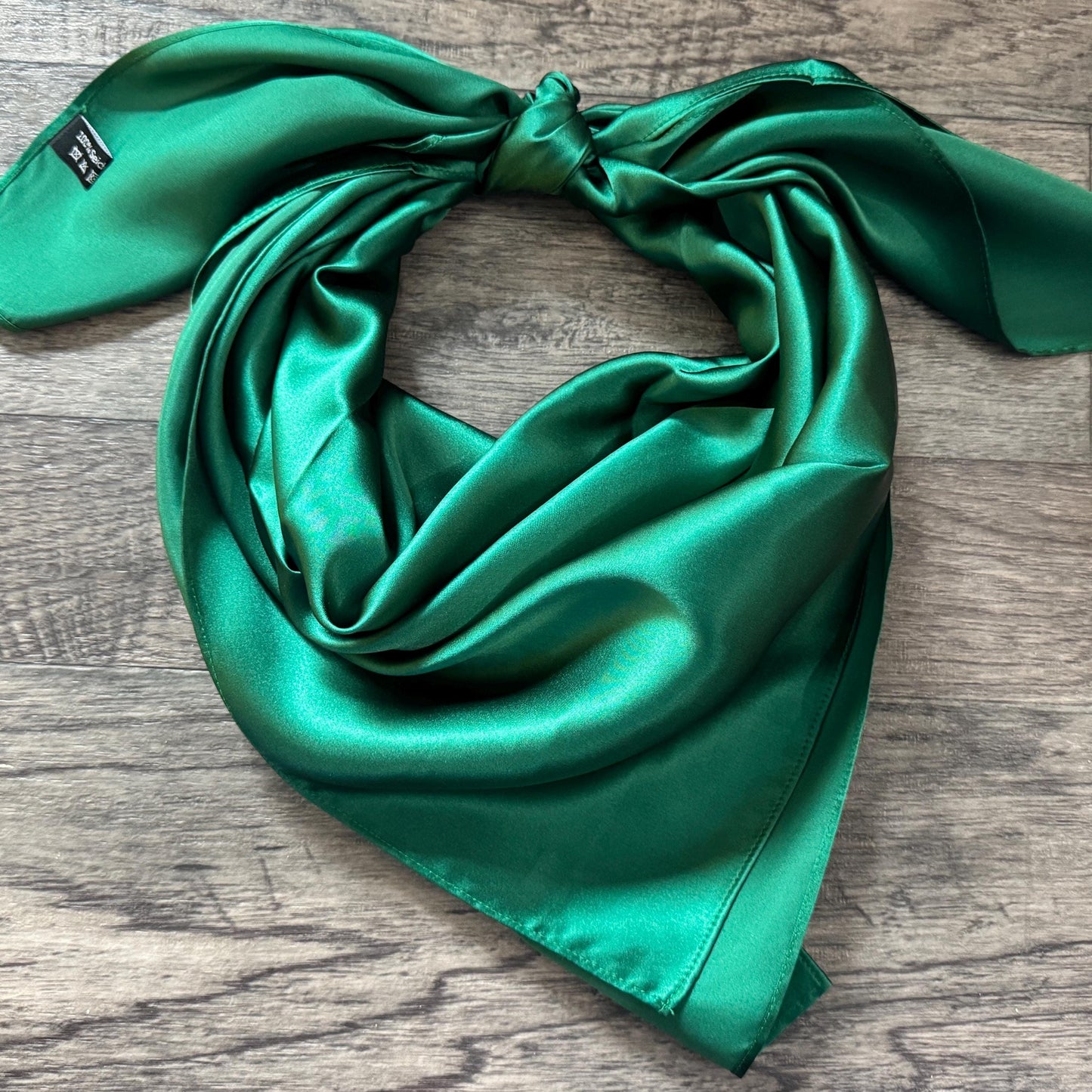 100% Silk Wild Rag Solid Color Black Navy Green Red Orange by Double B Wild Rags