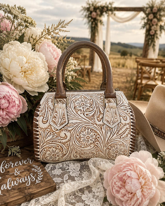 A Cowgirls Promise - western wedding bridal satchel barrel bag purse by Double B